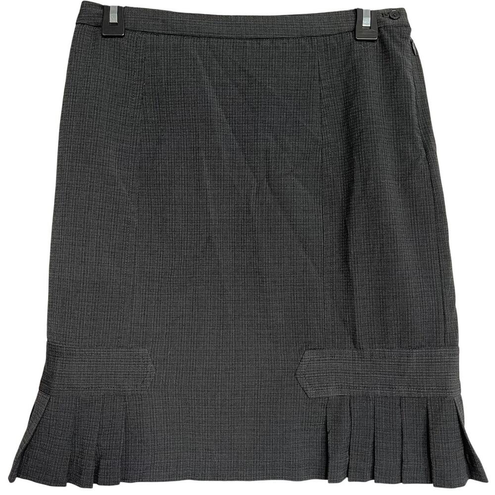 Max Studio Skirt Women Size 6 Gray Pleated A Line Academia Office Classic